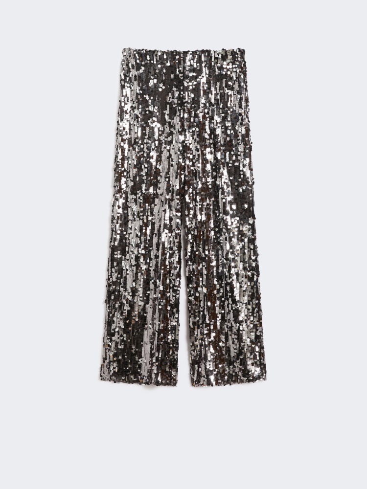 Tulle and sequin trousers - BLACK - Max Mara