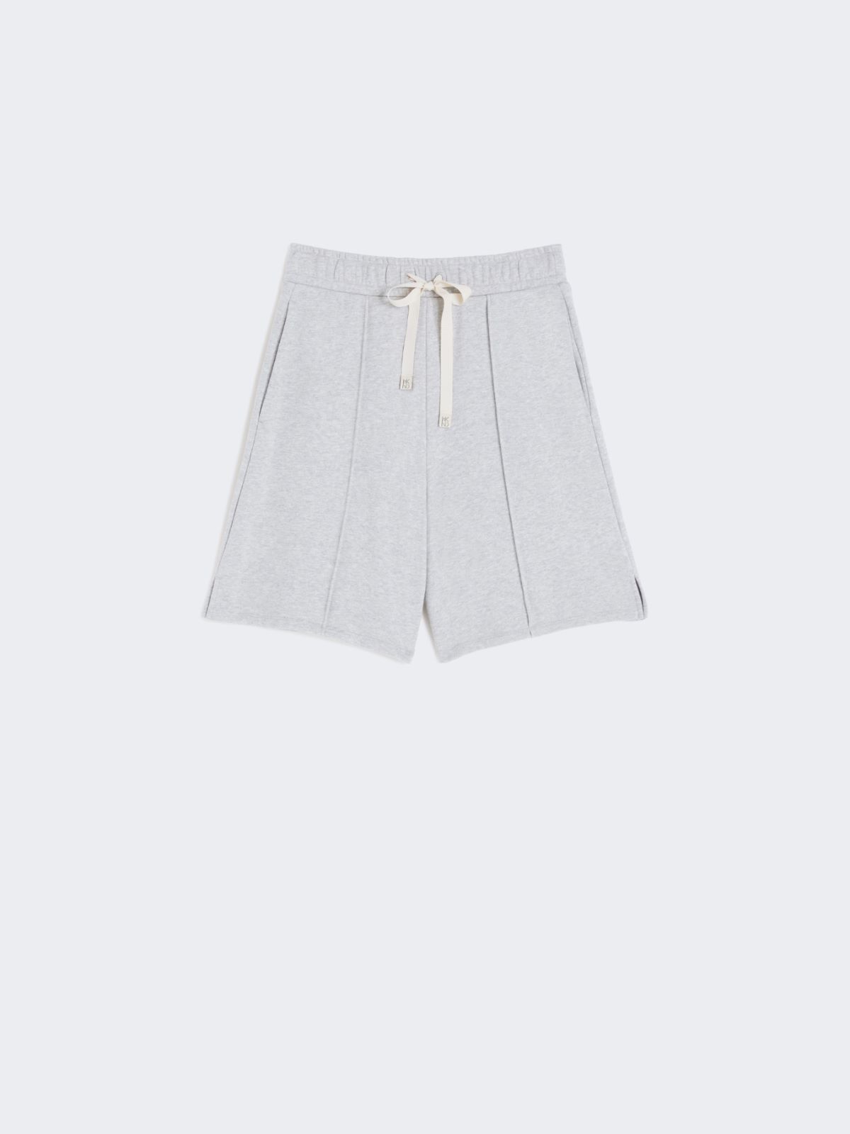 Cotton fleece shorts - LIGHT GREY - Max Mara - 10