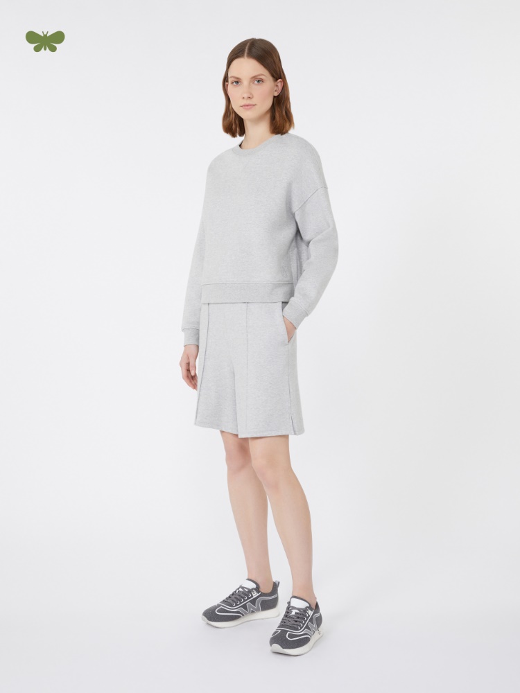 Cotton fleece shorts - LIGHT GREY - Max Mara