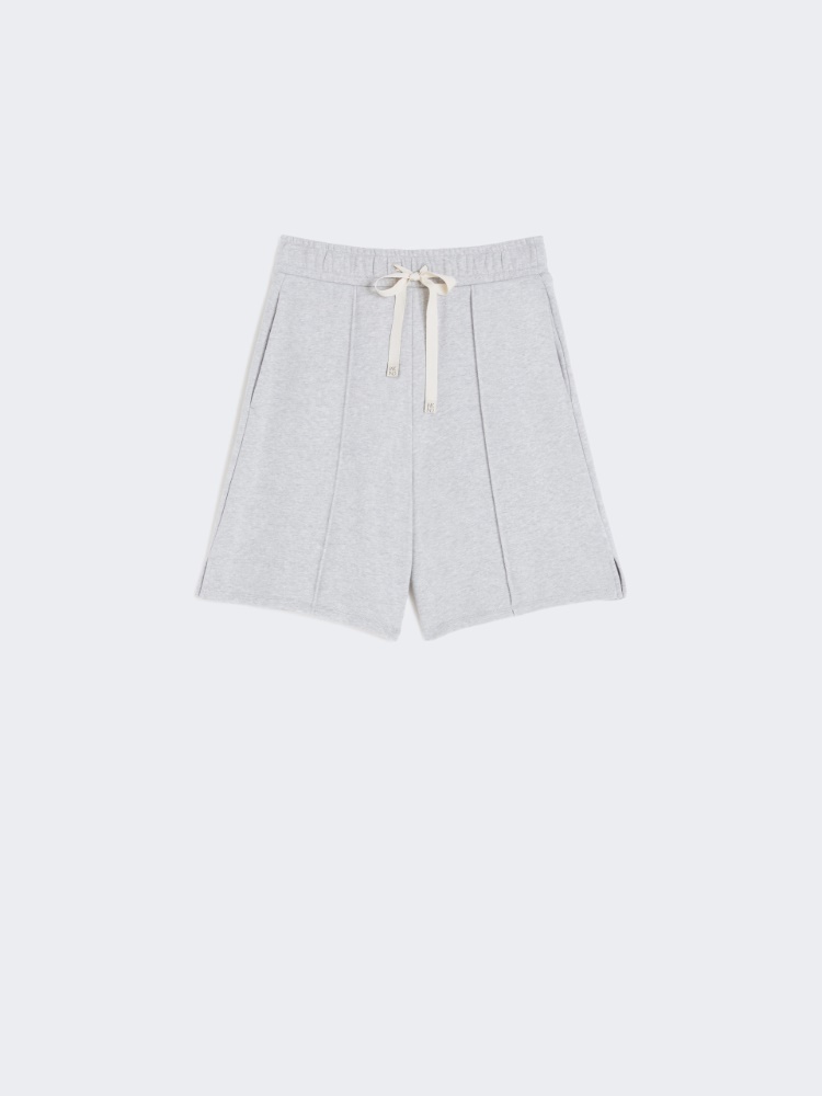 Cotton fleece shorts - LIGHT GREY - Max Mara
