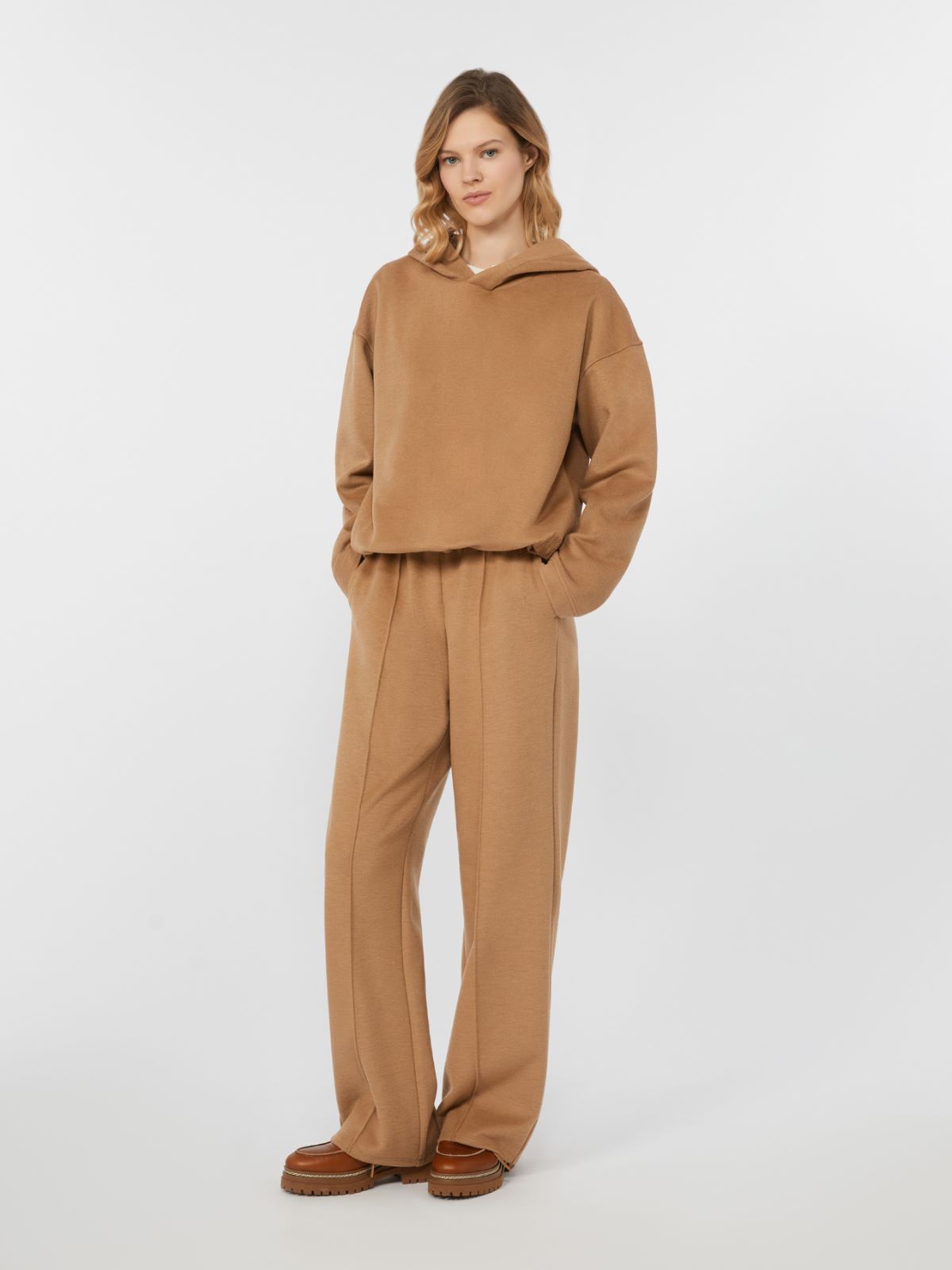Drap-effect jersey trousers - CAMEL - Max Mara