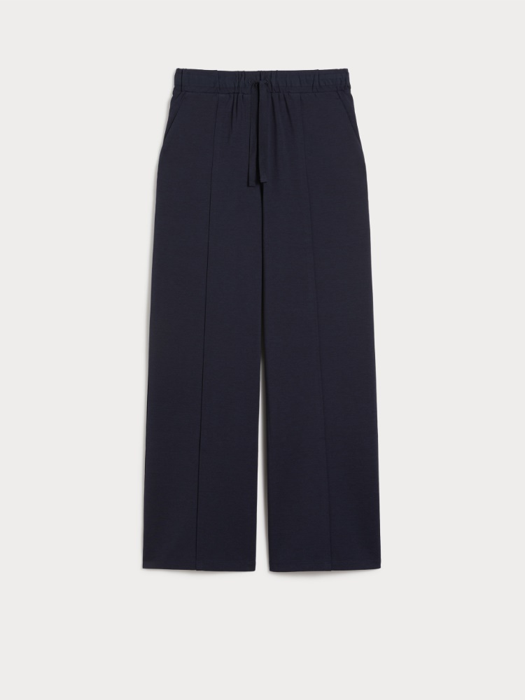 Milano-knit jersey trousers - NAVY - Max Mara