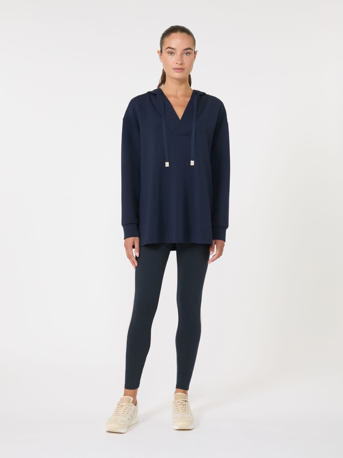 Technical jersey leggings - NAVY - Max Mara