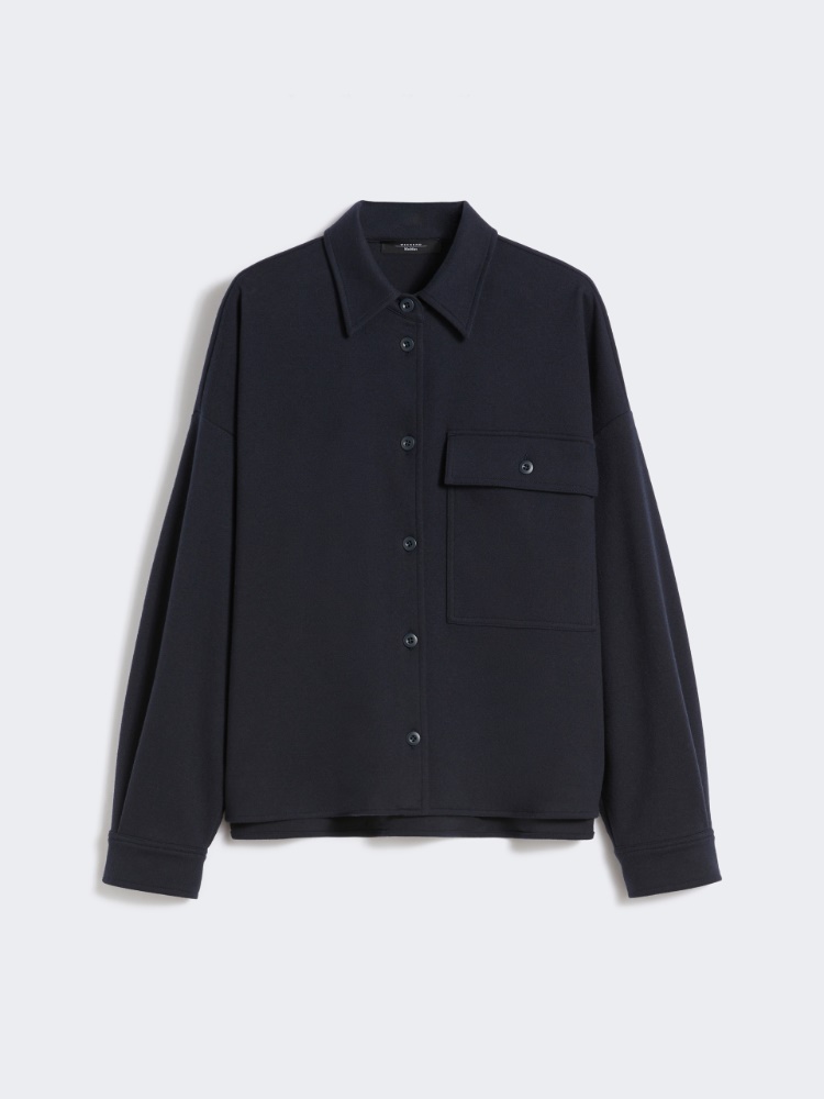 Flannel jersey jacket - NAVY - Max Mara