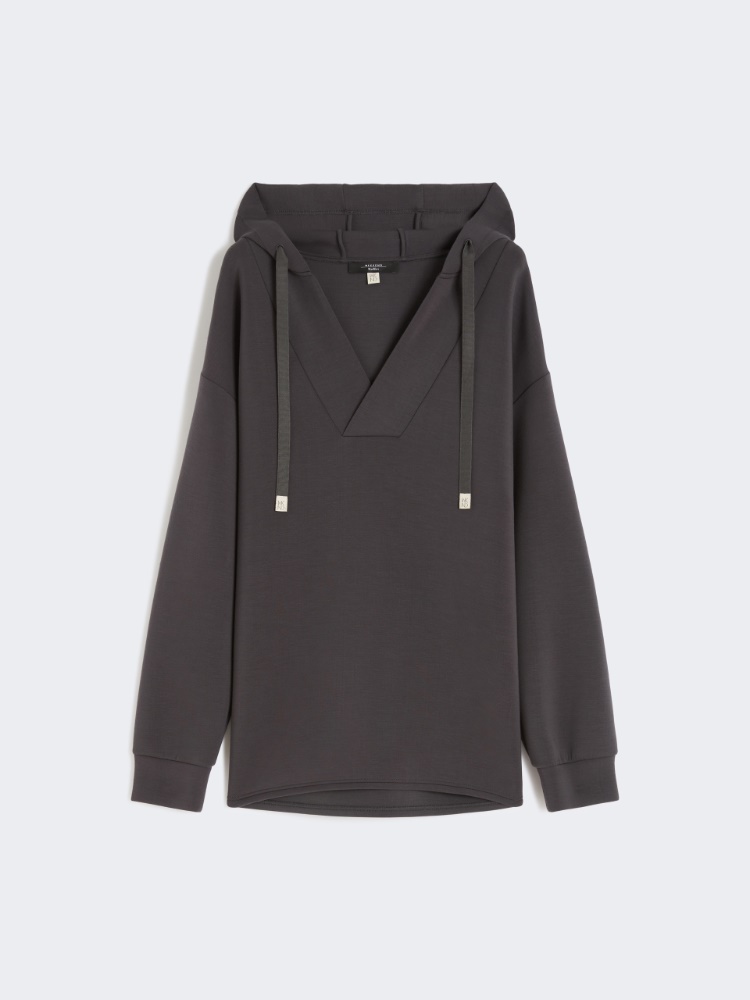 Langes Sweatshirt aus Scubajersey - ANTHRAZIT - Max Mara