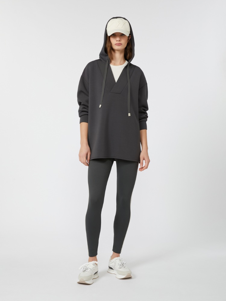 Long scuba jersey sweatshirt - DARK GREY - Max Mara