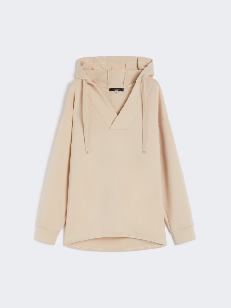 Long scuba jersey sweatshirt - BEIGE - Max Mara