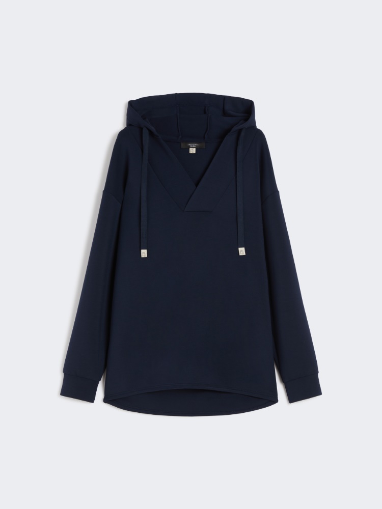 Long scuba jersey sweatshirt - NAVY - Max Mara