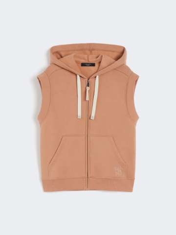 ◆MAX MARA 最新作◆ポリエステル Greengil ベスト/Caramel◆ Padded, hooded gilet in water-repellent canvas, caramel