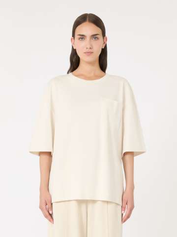 【関税/送料無料】Max Mara*Crewneck Short-Sleeved T-Shirt Jersey crew-neck T-shirt, white | Weekend Max Mara