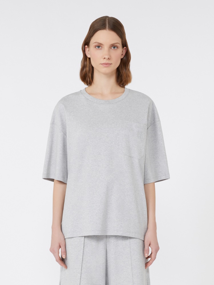 DT MaxMara ★ ラメジャージー製 クラッチ TUNDRA シルバー Max Mara マックスマーラ S MAX MARA ジャケット アウター