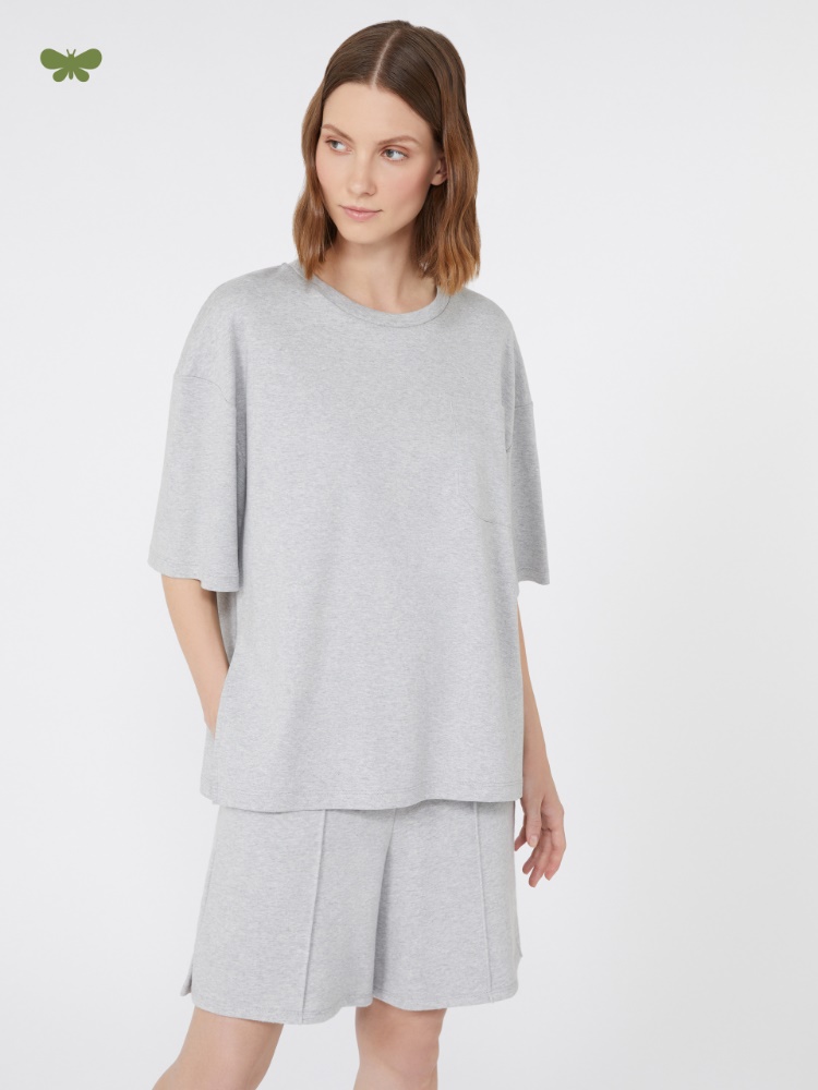 エセドラ] ピュア コットン ジャージー Tシャツ, light grey