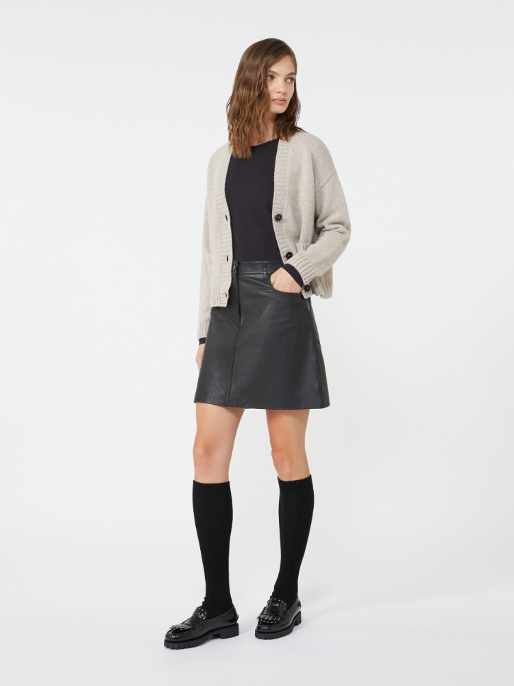 Stretch jersey basic T-shirt - BLACK - Max Mara