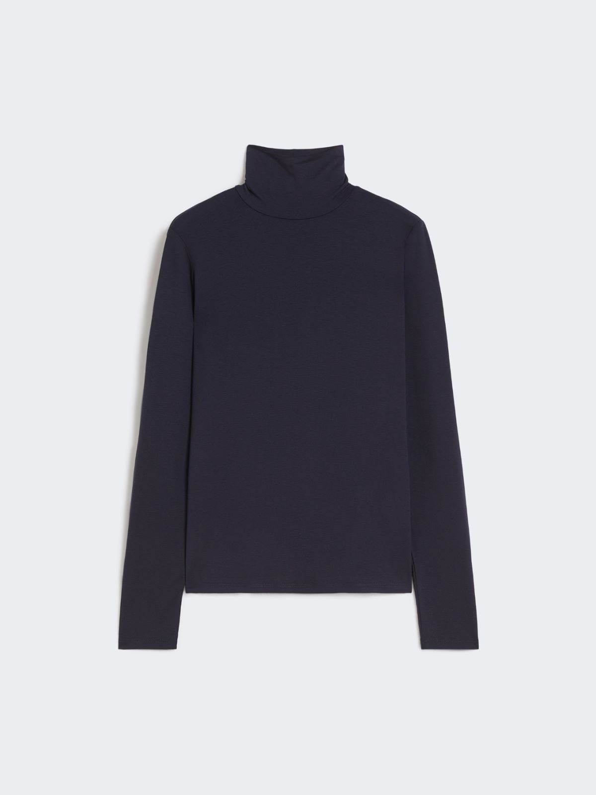 Stretch viscose turtleneck - NAVY - Max Mara - 9