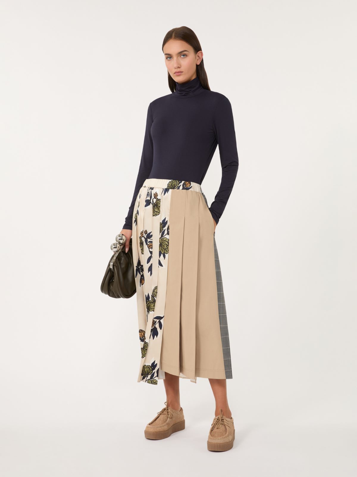Stretch viscose turtleneck - NAVY - Max Mara
