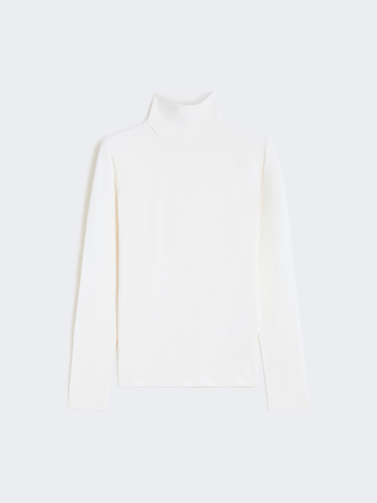 Rollkragenpullover aus weicher Stretch-Viskose - ECRU - Max Mara