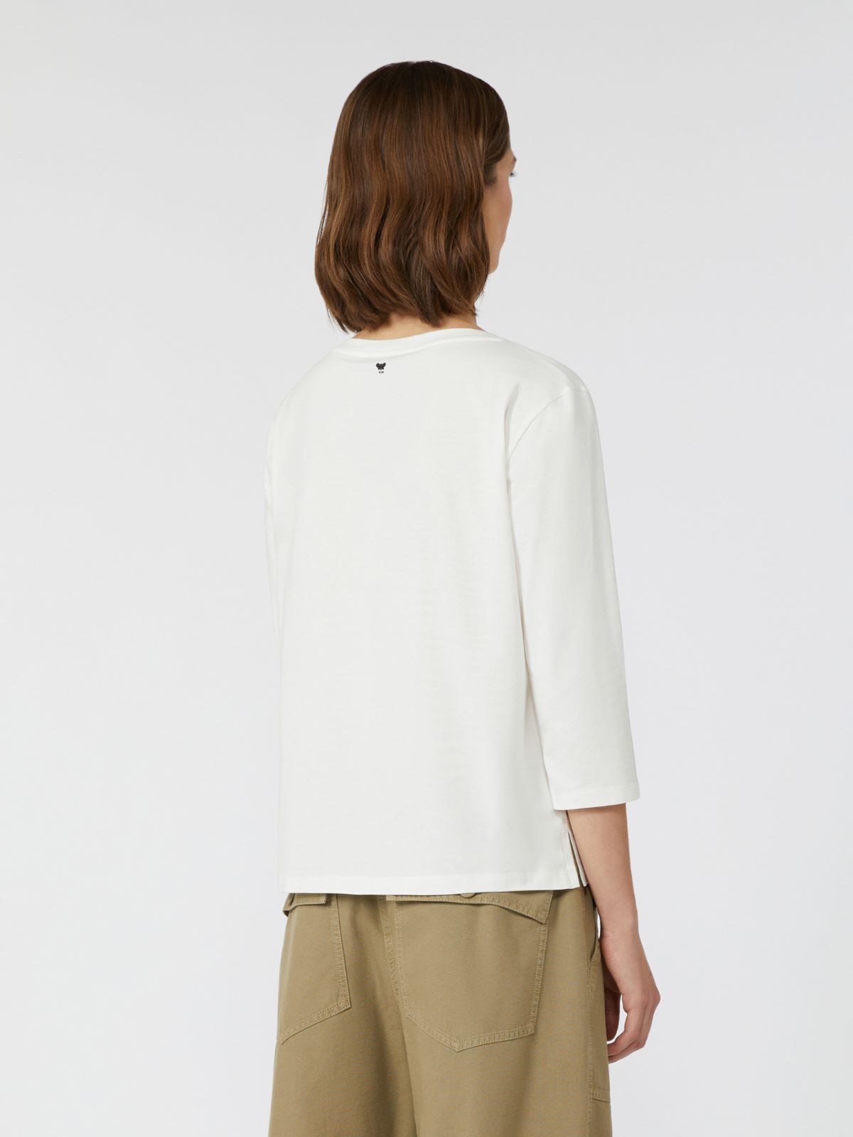 Camiseta de punto de algodón - BLANCO - Max Mara - 3