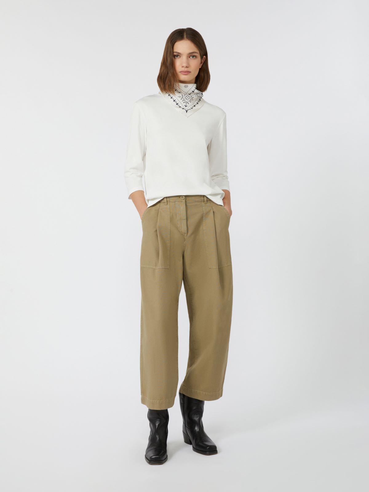 Cotton jersey T-shirt - WHITE - Max Mara