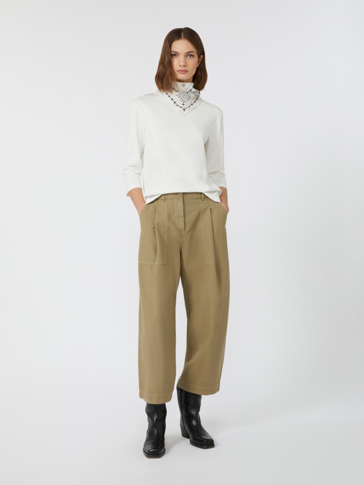 T-shirt z bawełnianego dżerseju - BIAŁY - Max Mara - 2