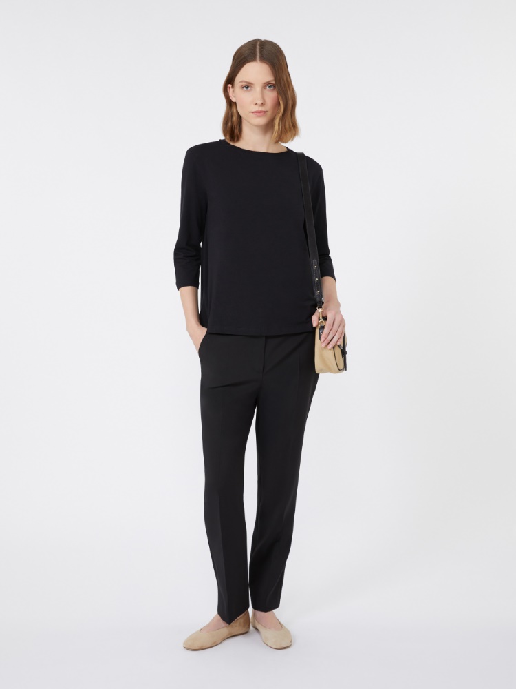 断捨離中です♡‼️MaxMara 黒 美品！！リアルト38 エス マックスマーラ S MAX MARA レディース ウールクルーネック