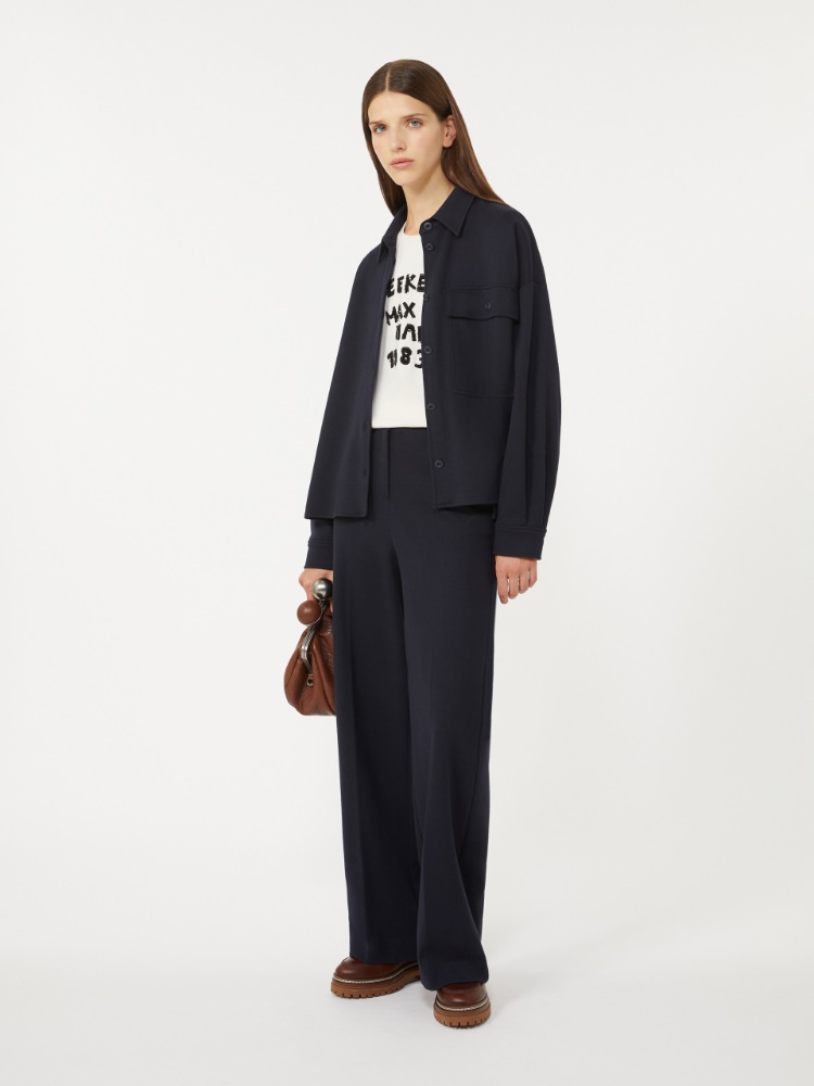 Fitted stretch jersey T-shirt - ECRU - Max Mara