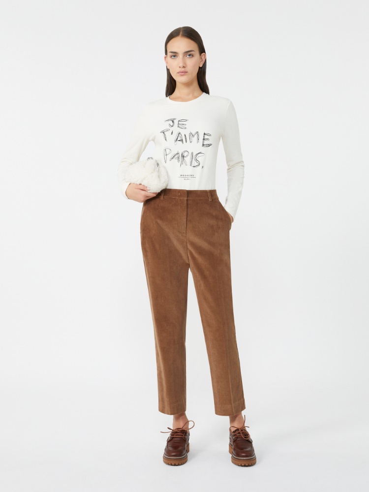 [ルノアール] コットン ジャージー Tシャツ - ECRU - Max Mara