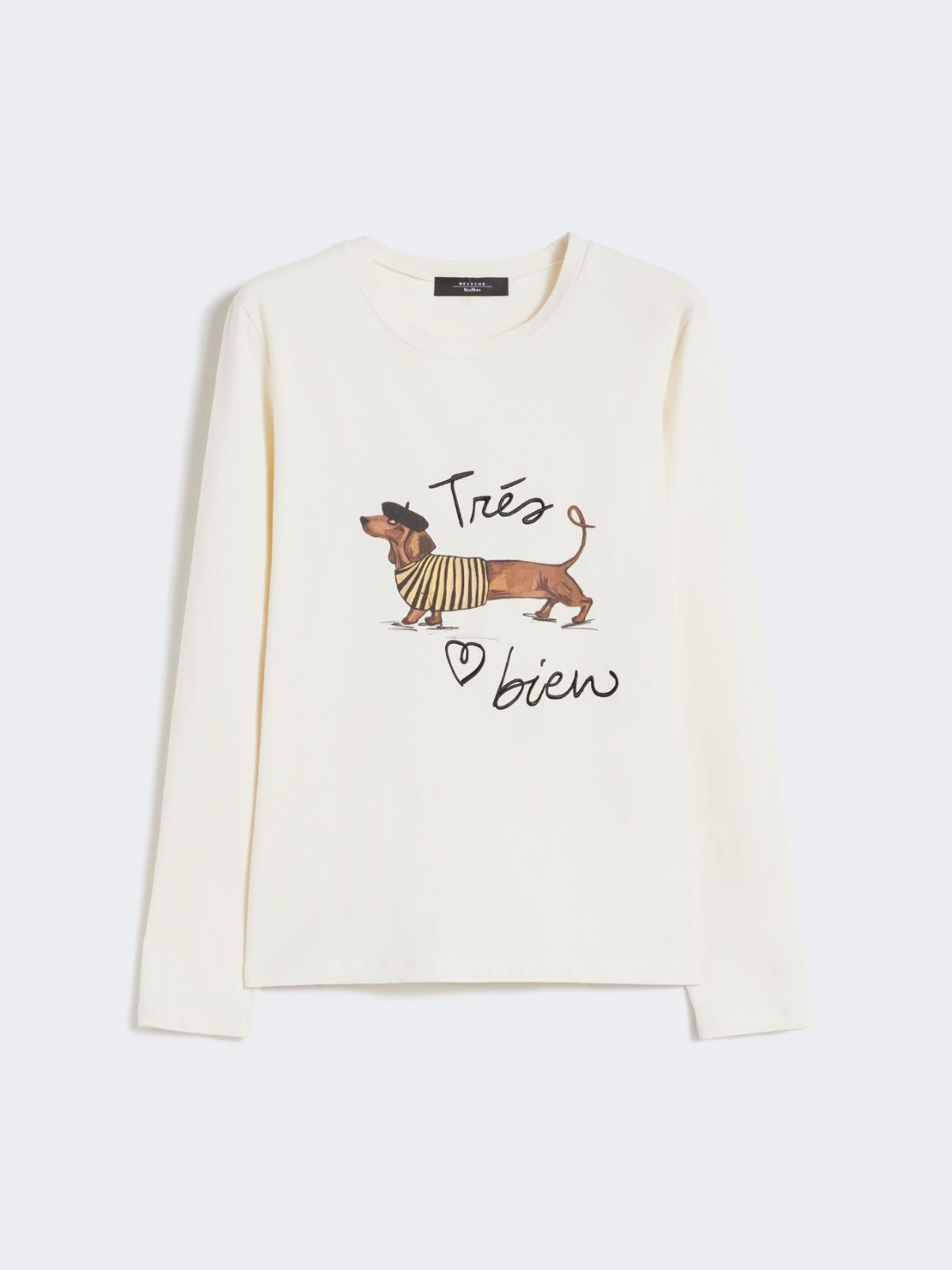 Fitted stretch jersey T-shirt - ECRU - Max Mara - 9