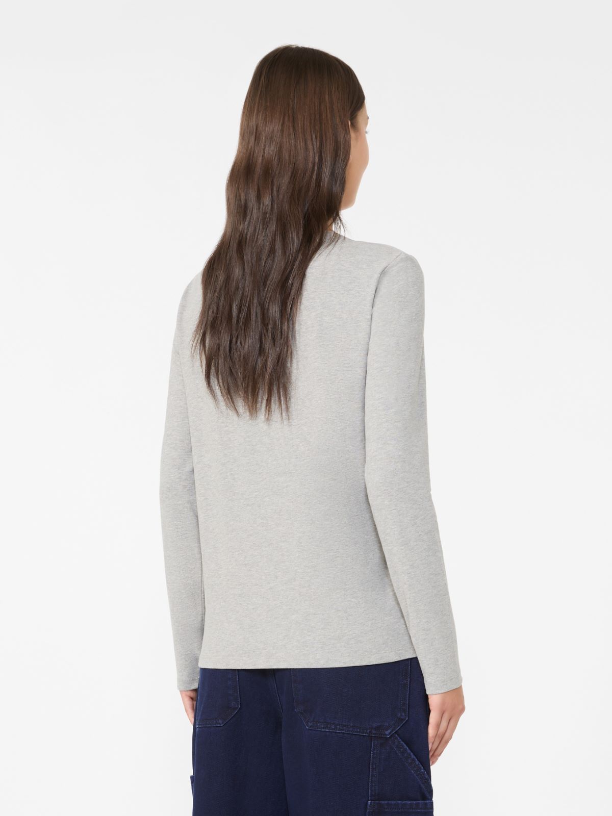 르누아르 코튼 티셔츠 - LIGHT GREY - Max Mara - 5