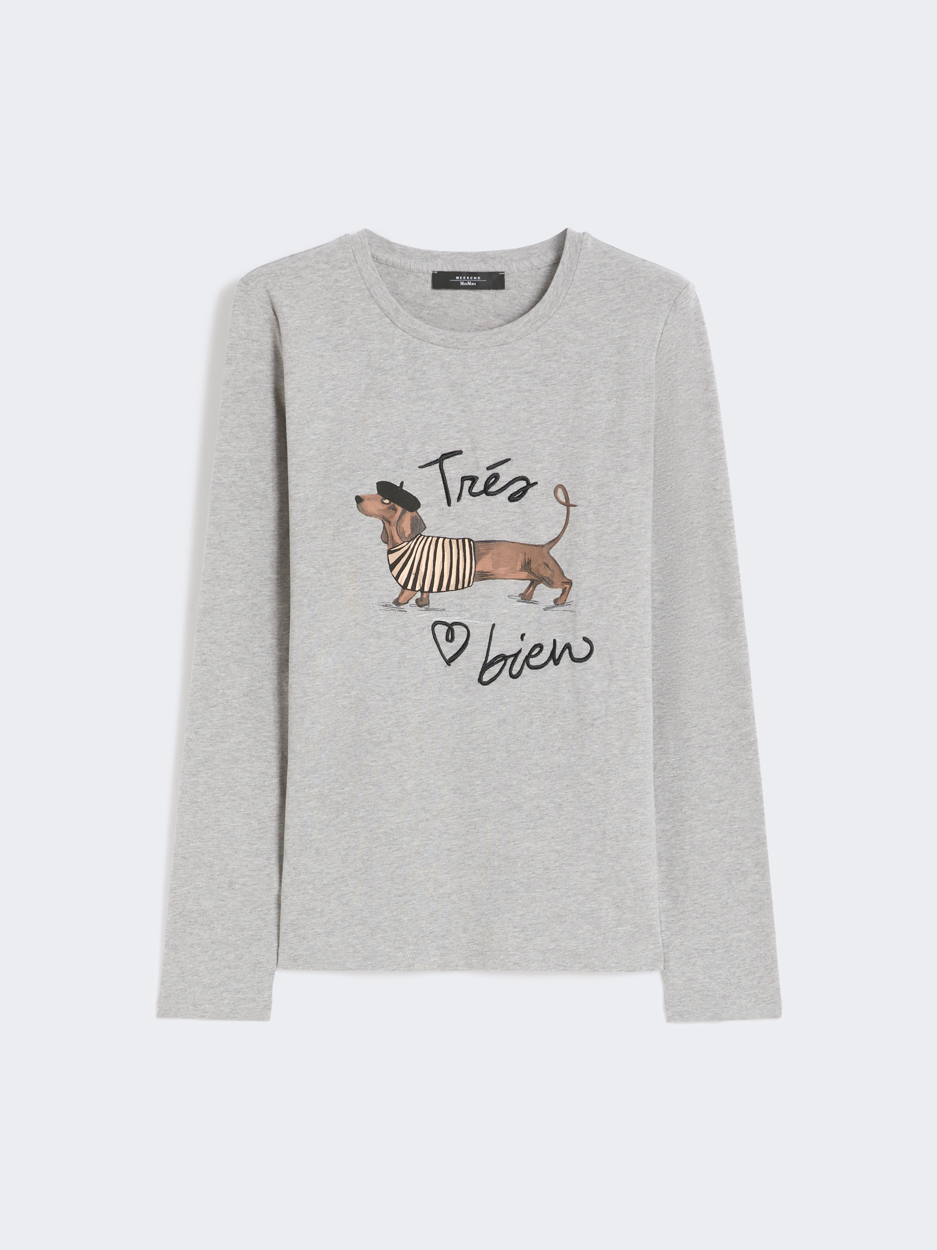 르누아르 코튼 티셔츠 - LIGHT GREY - Max Mara - 5