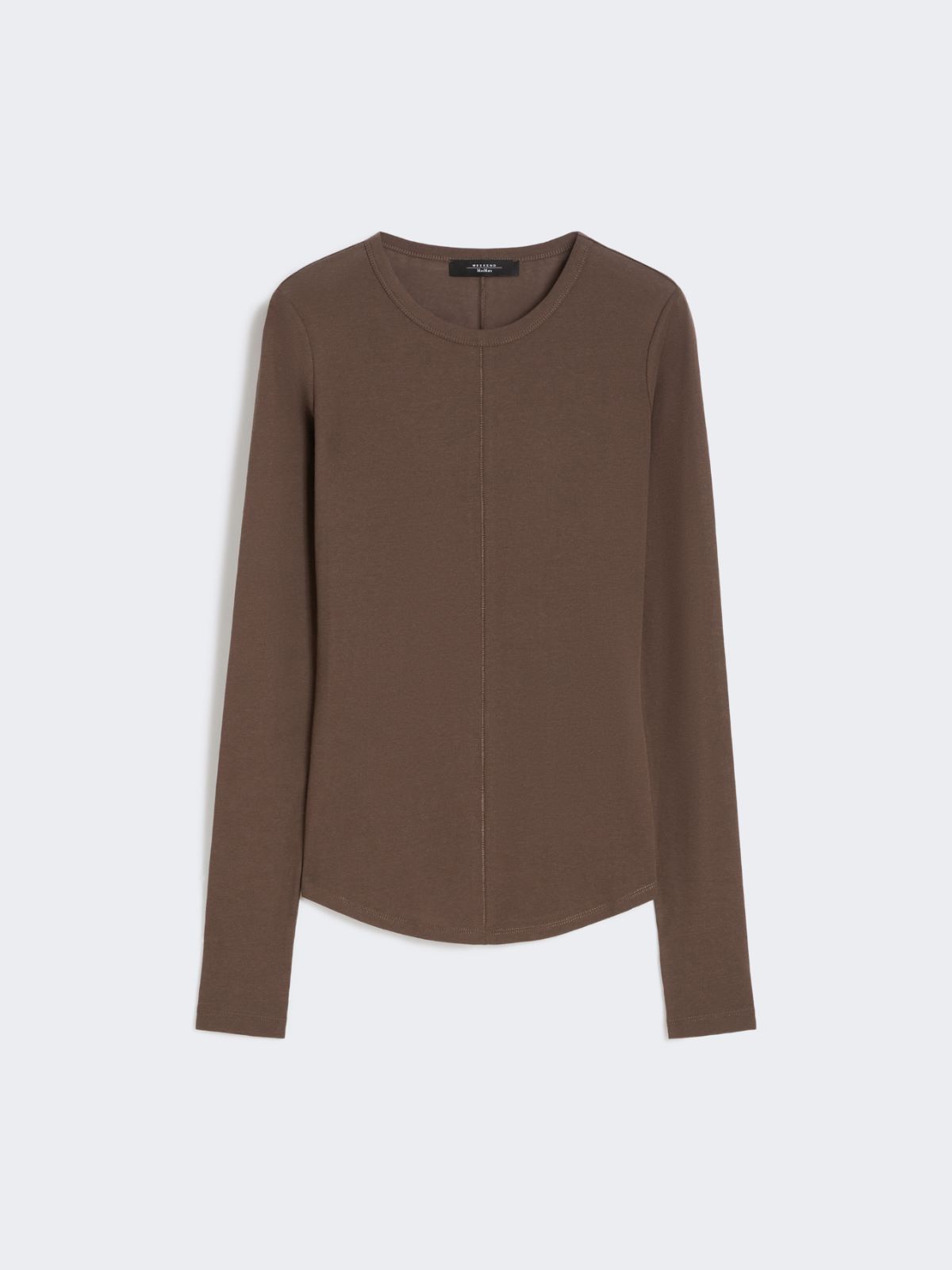 Crepe jersey T-shirt - CHOCOLATE - Max Mara - 9
