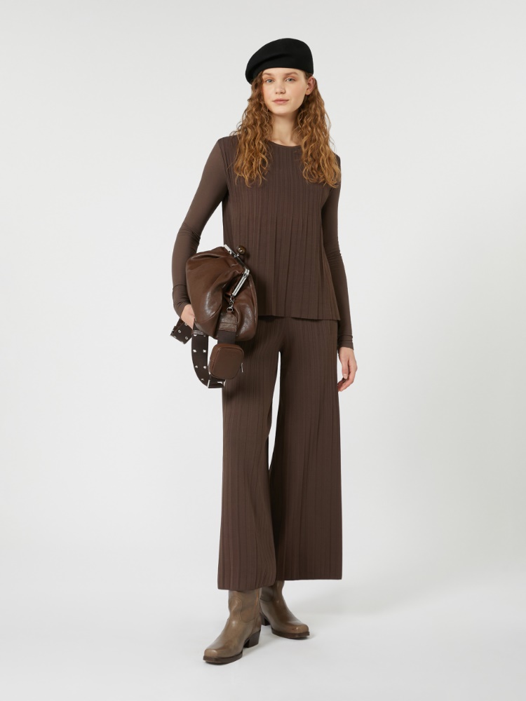 Crepe jersey T-shirt - CHOCOLATE - Max Mara