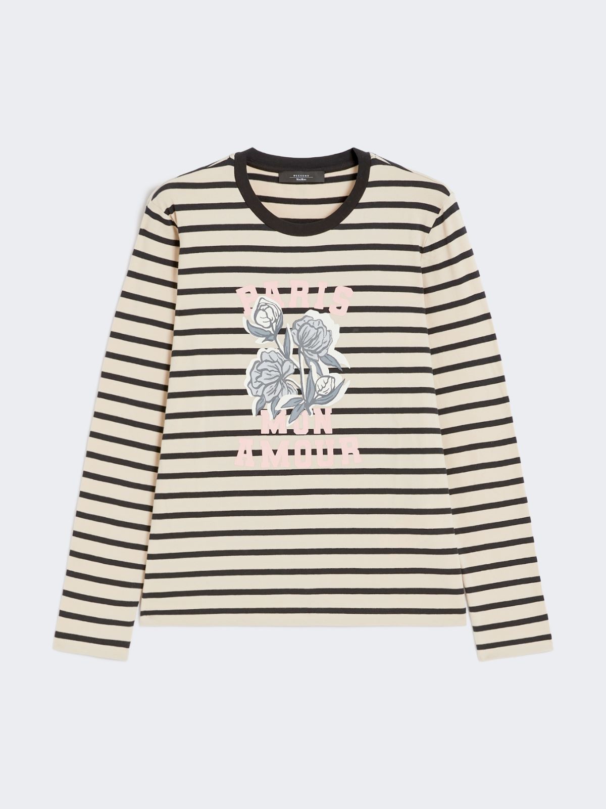 T-shirt in stretch cotton jersey - BEIGE - Max Mara - 9