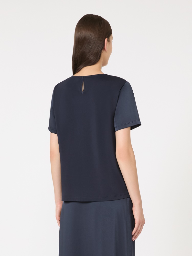 【 Weekend max mara 】GILBERT サテン ジャージー Tシャツ WE5946075106009-e-