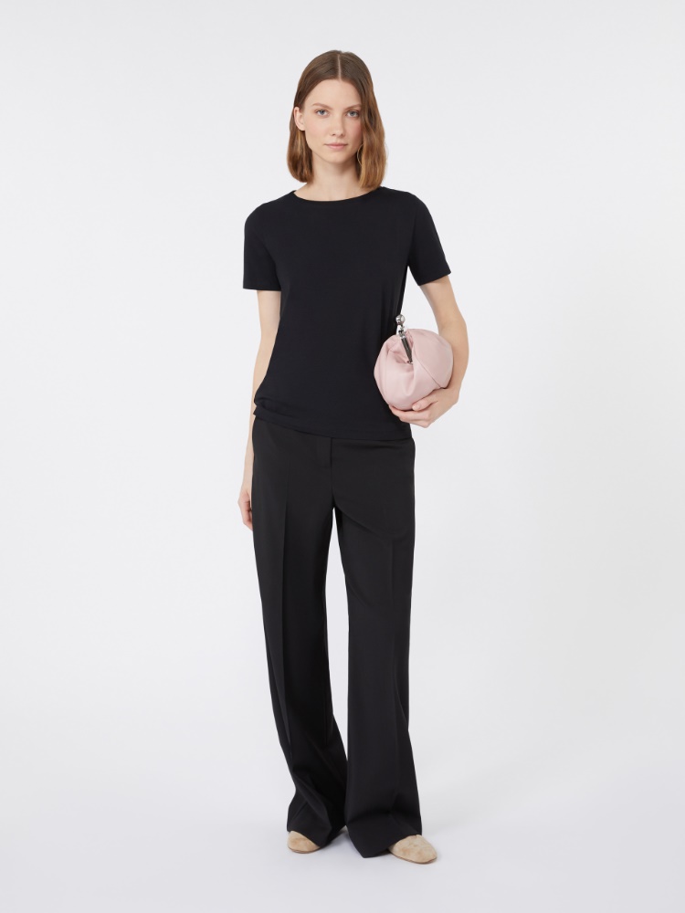 Organic cotton T-shirt - BLACK - Max Mara