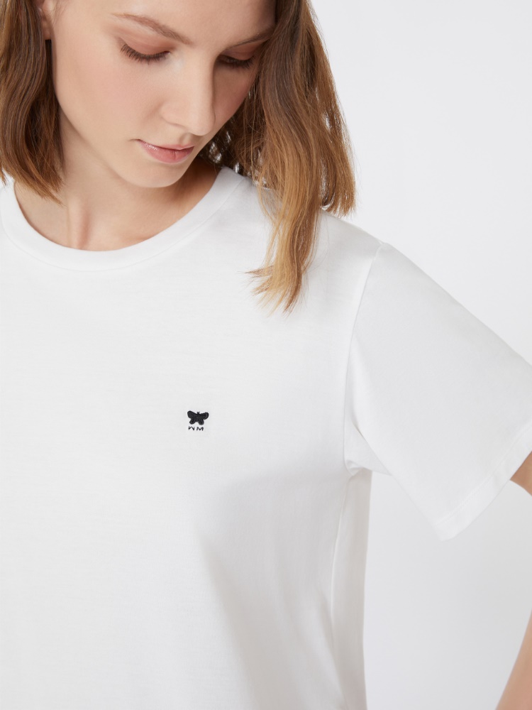 【★完売必至★】MAXMARA ☆ コットンジャージーTシャツ COLLE コッレ] コットン ジャージー Tシャツ, white | 