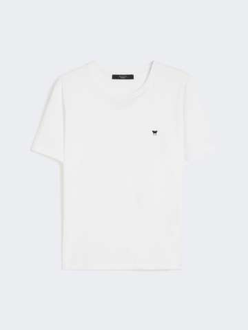 Tシャツ・カットソー MAX MARA WHITE T-SHIRT IN VISCOSE CREPE Stretch organic cotton T-shirt, white | Weekend Max Mara