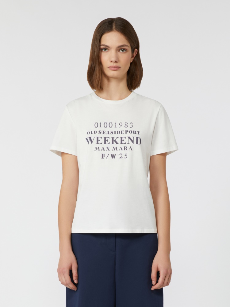 Tシャツ・カットソー MAX MARA 25FW Ivory Guglia T-Shirt GUGLIA 002 5976035106001-b-