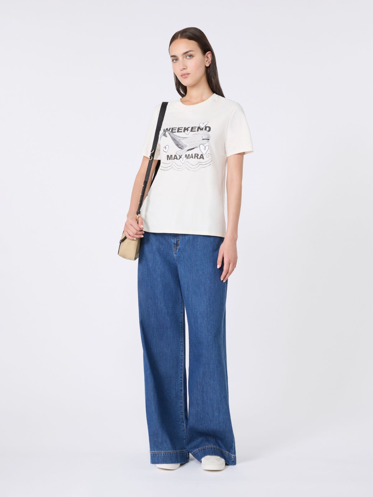 굴리아 코튼 티셔츠 + IVORY - Max Mara