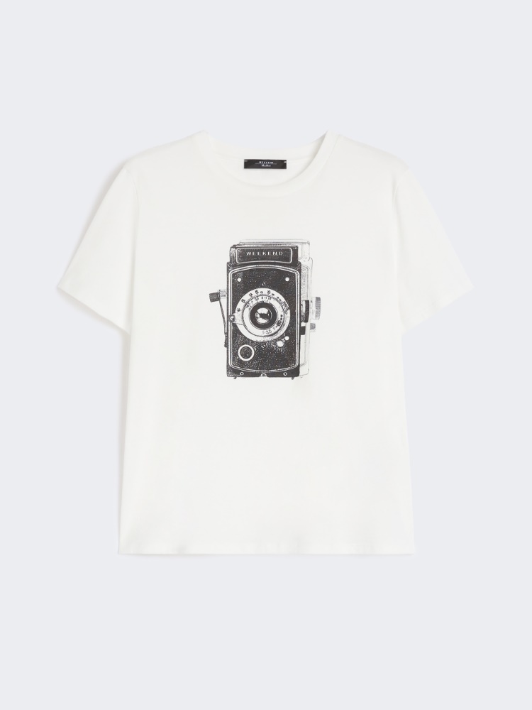 Pure cotton T-shirt - WHITE - Max Mara