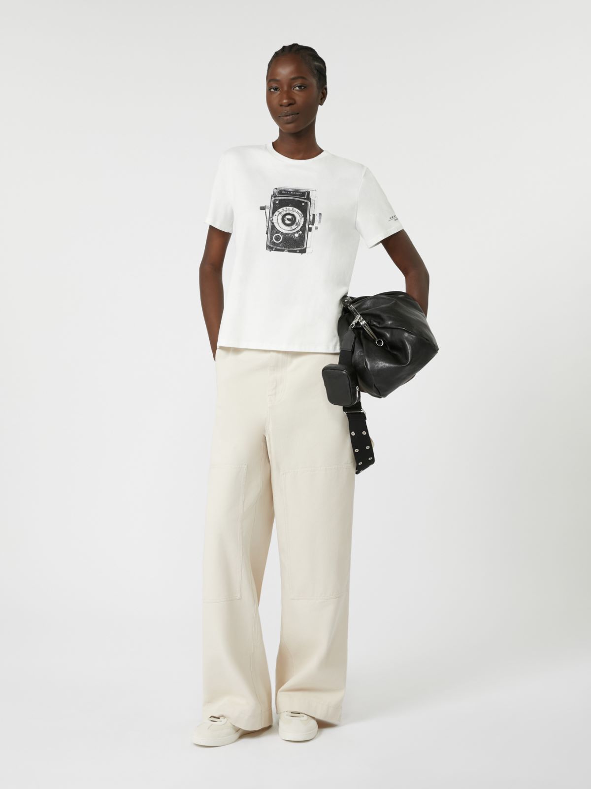 Pure cotton T-shirt - WHITE - Max Mara