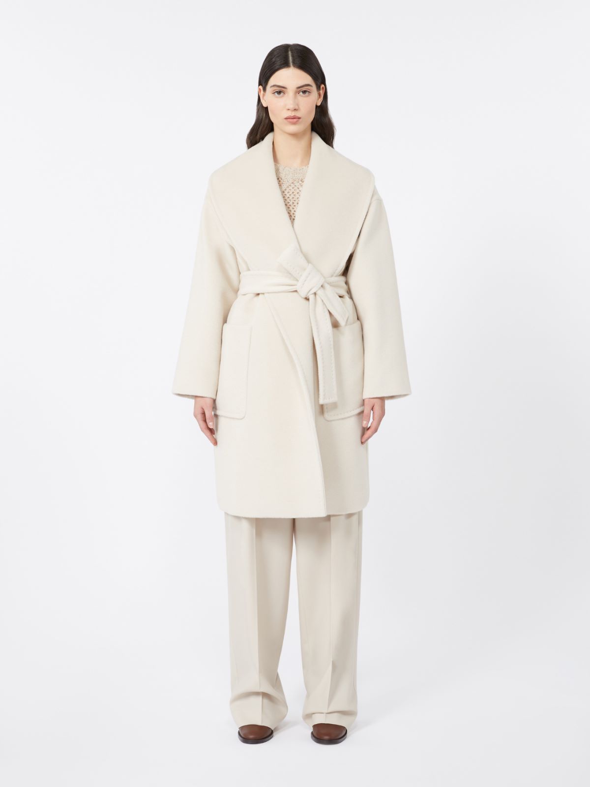 Abrigo de beaver de alpaca y lana - BEIGE - Max Mara - 2