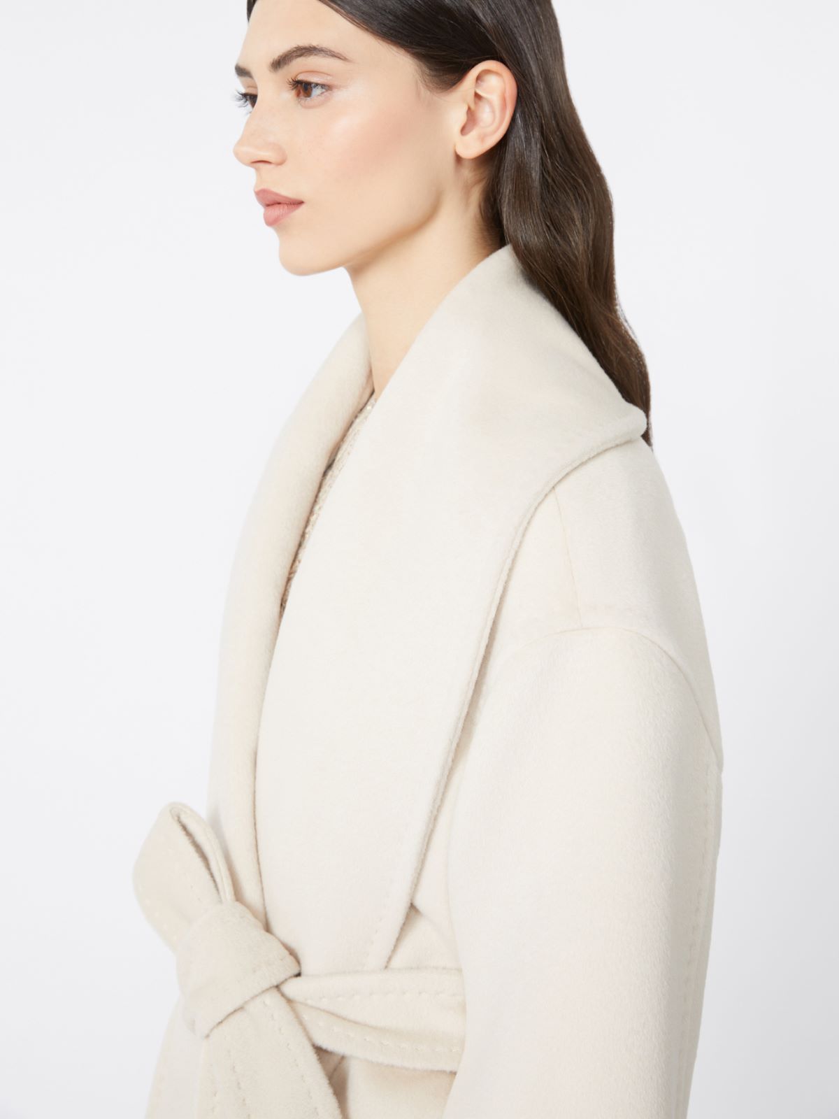 Abrigo de beaver de alpaca y lana - BEIGE - Max Mara - 4
