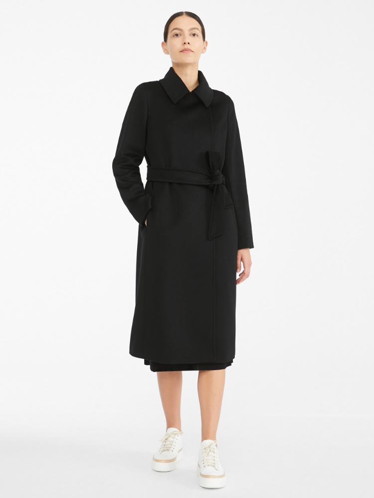 コート Max Mara Studio 'Filovia' coat Wool robe coat, black | 