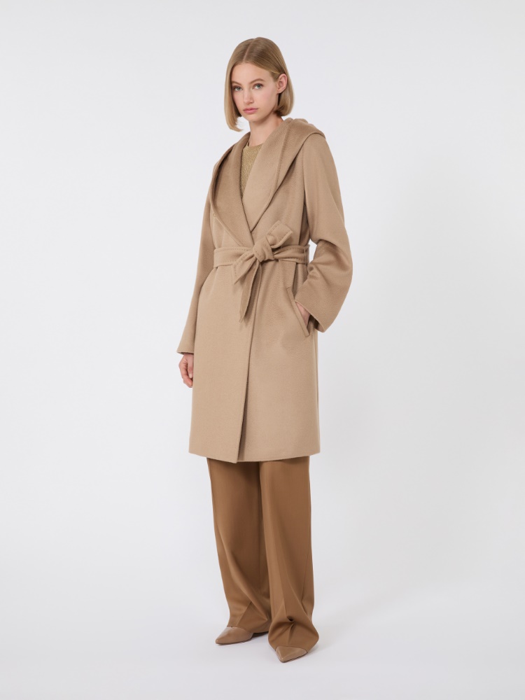 Hooded wool coat - CAMEL - Max Mara