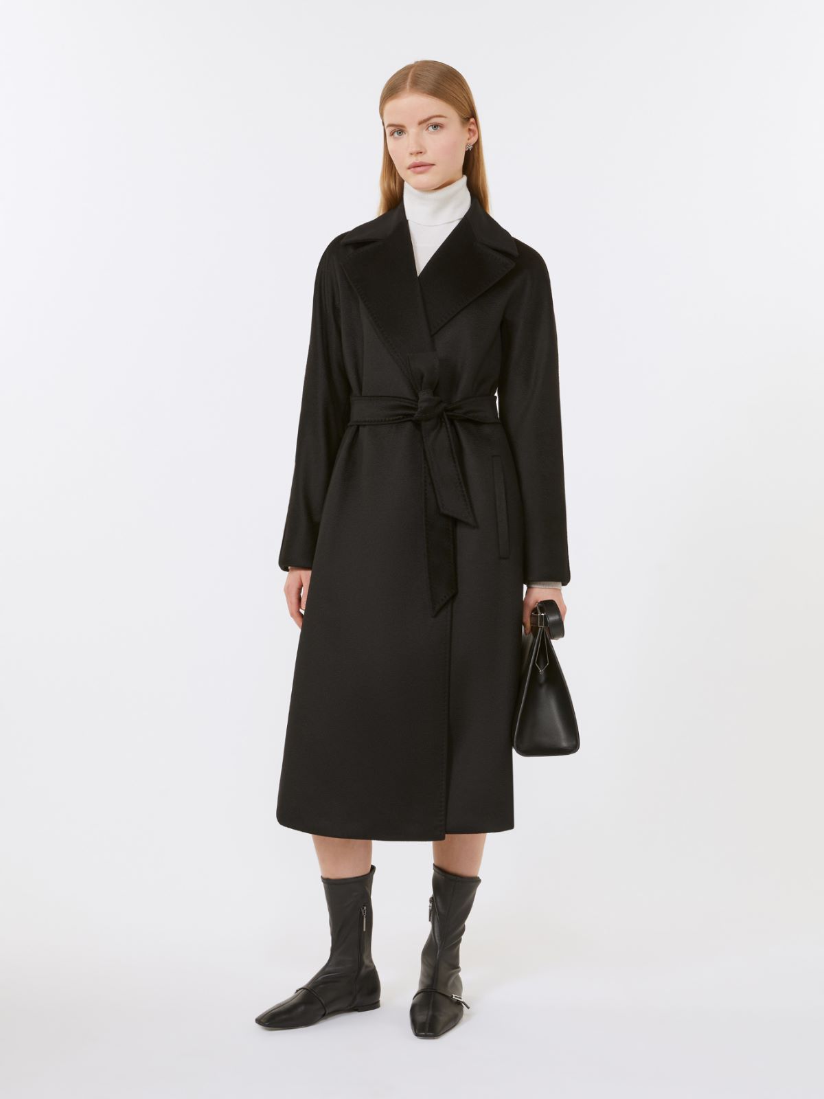 Cashmere robe coat - BLACK - Max Mara