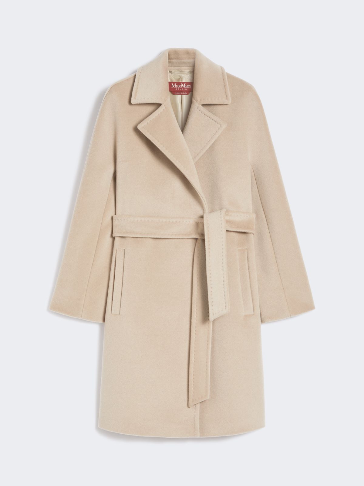 Wool beaver cloth robe coat - BEIGE - Max Mara - 9