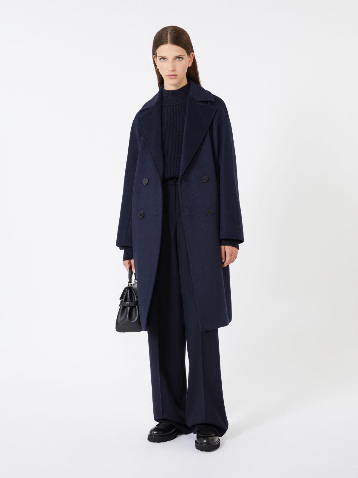 Oversized wool coat - NAVY - Max Mara