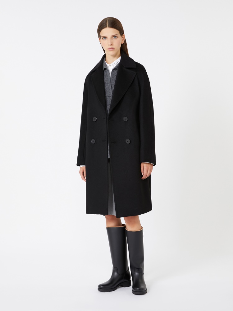 Oversized wool coat - BLACK - Max Mara