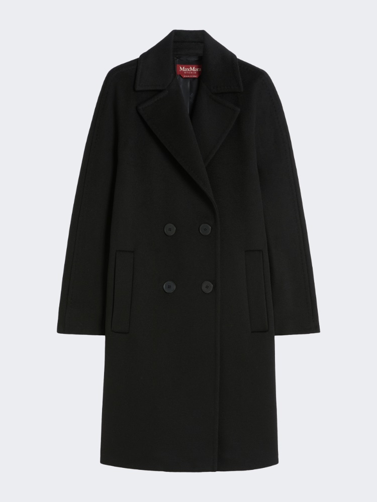 Oversized wool coat - BLACK - Max Mara