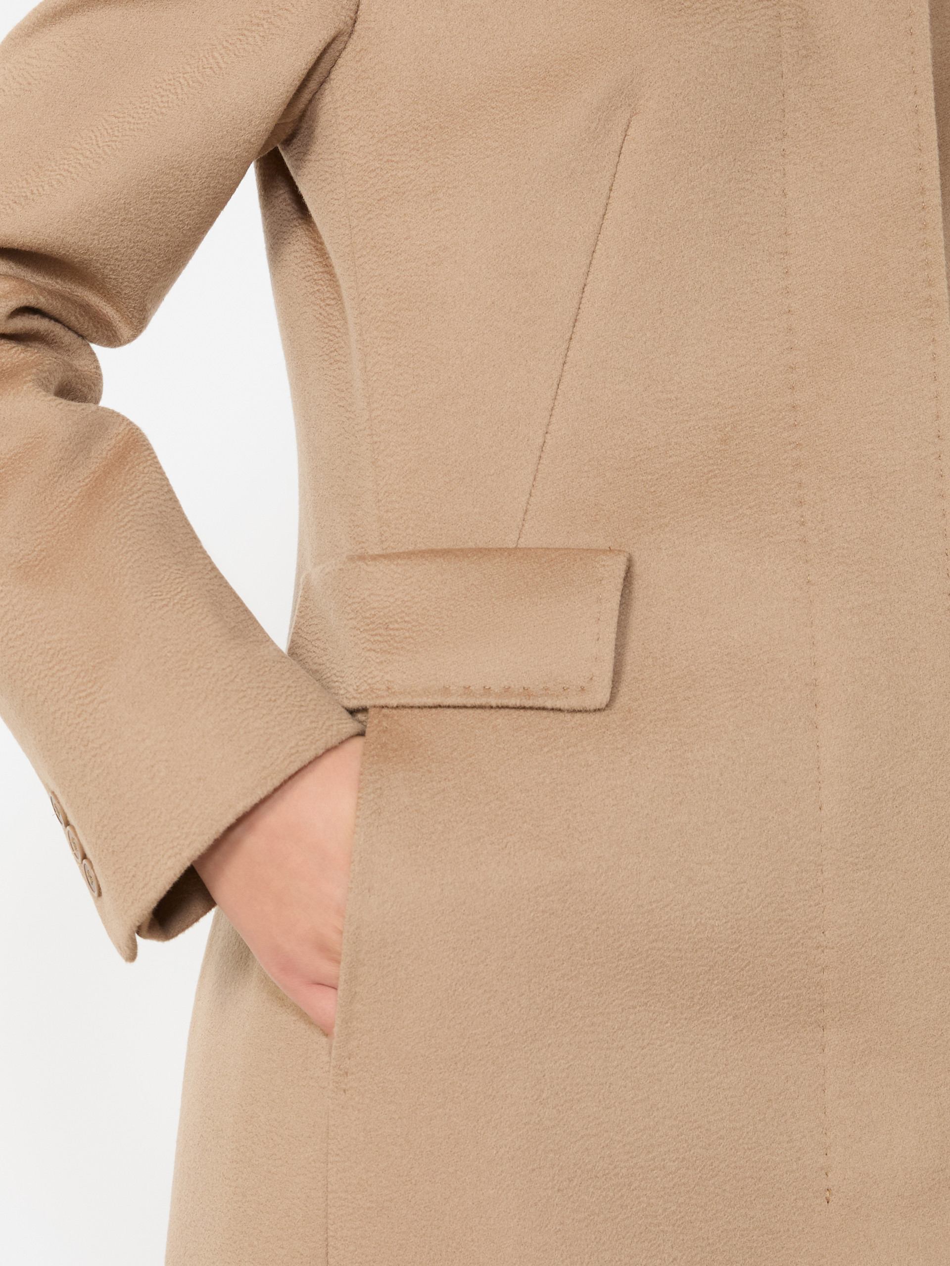 [アニェーゼ] ピュア ウール ブロード コート - CAMEL - Max Mara - 4